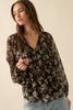 Maisie Black Floral Blouse