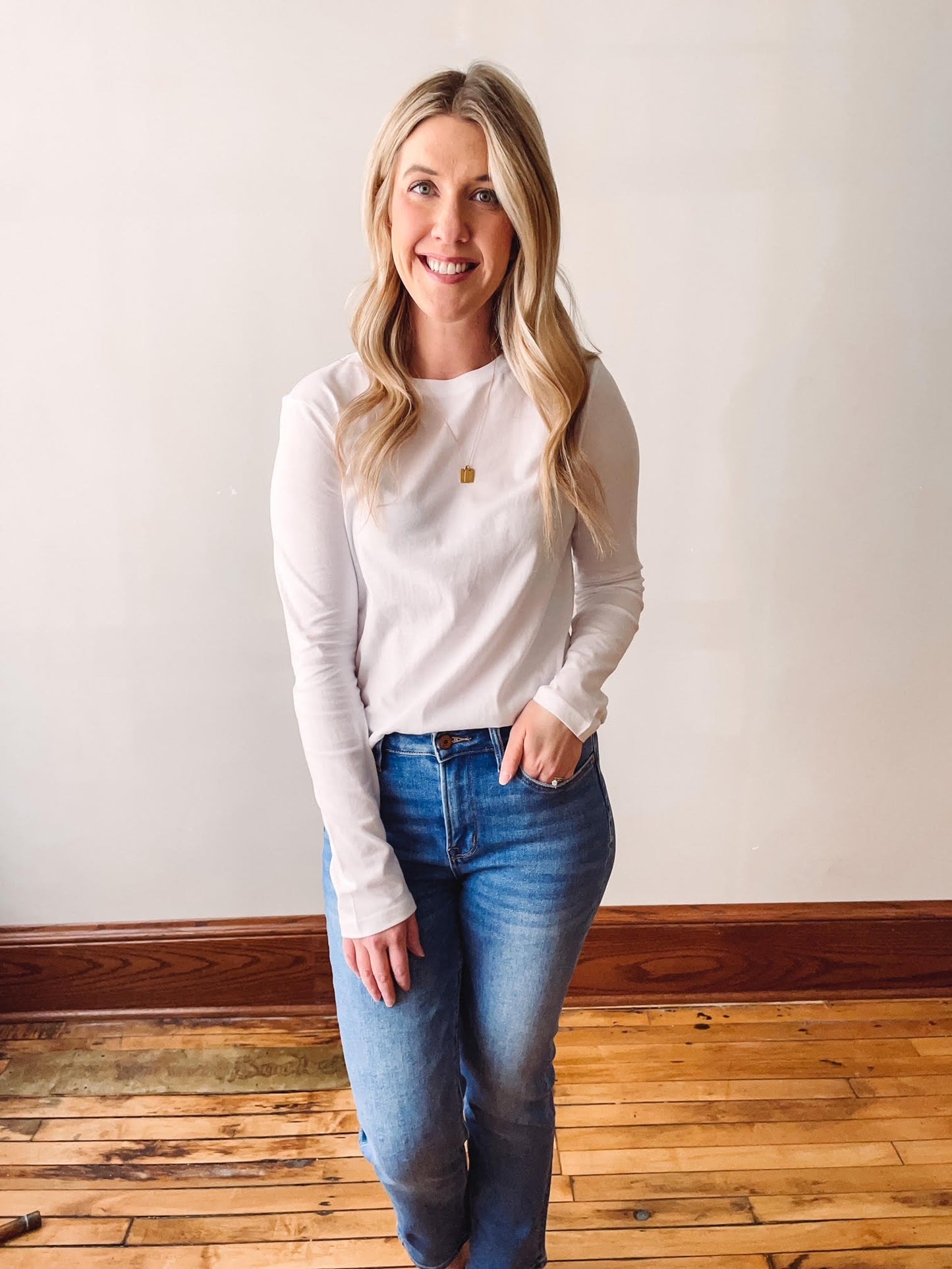 Cotton White Long Sleeve