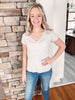 Oatmeal Heather Slinky V-Neck