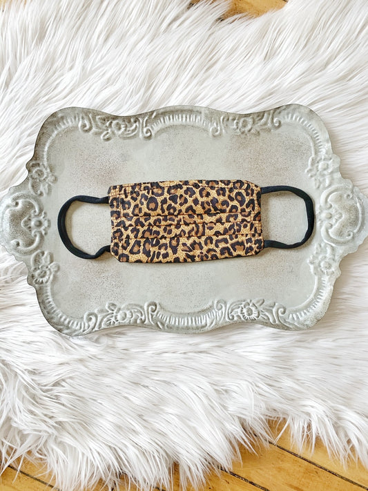 Brown Leopard Face Mask