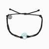 Blue Enamel Wave Charm-Black