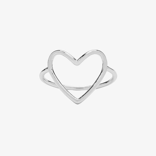 Silver Statement Heart Ring