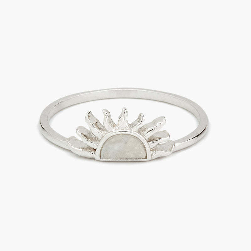 Half Sun Stone Ring