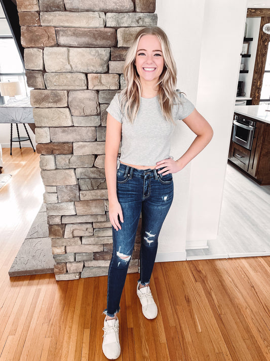 Luca Mid Rise Ankle Skinny Jeans