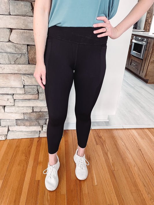 Tenley Black Activewear Leggings
