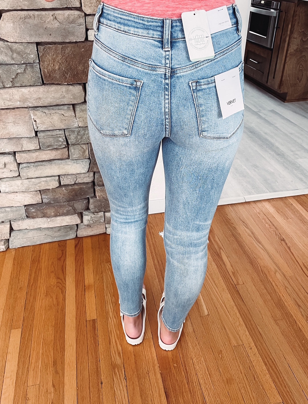 Haylie High Rise Button Up Skinnies