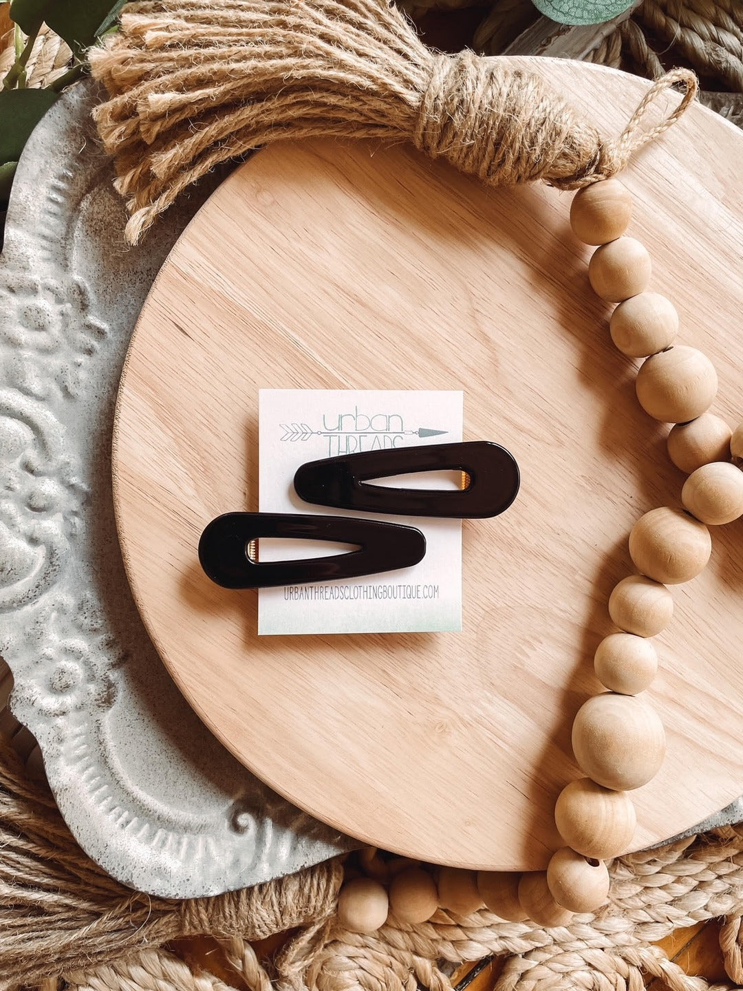 Black Hair Clip Set