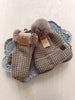 Remi Mocha Waffle Knit Pom Beanie