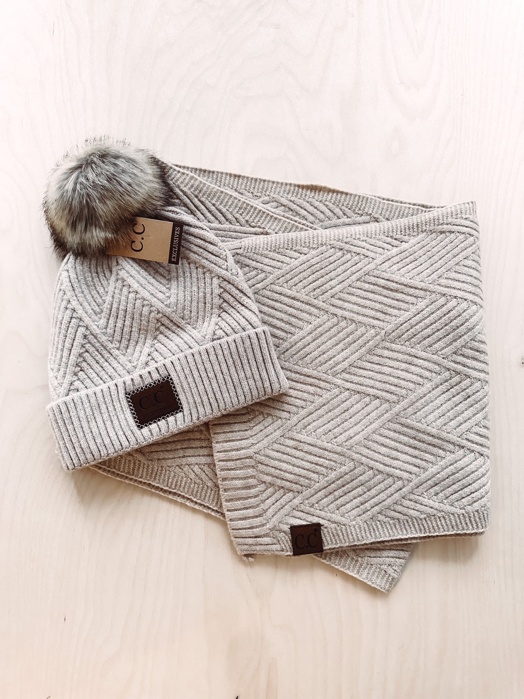 Lena Heather Beige Scarf