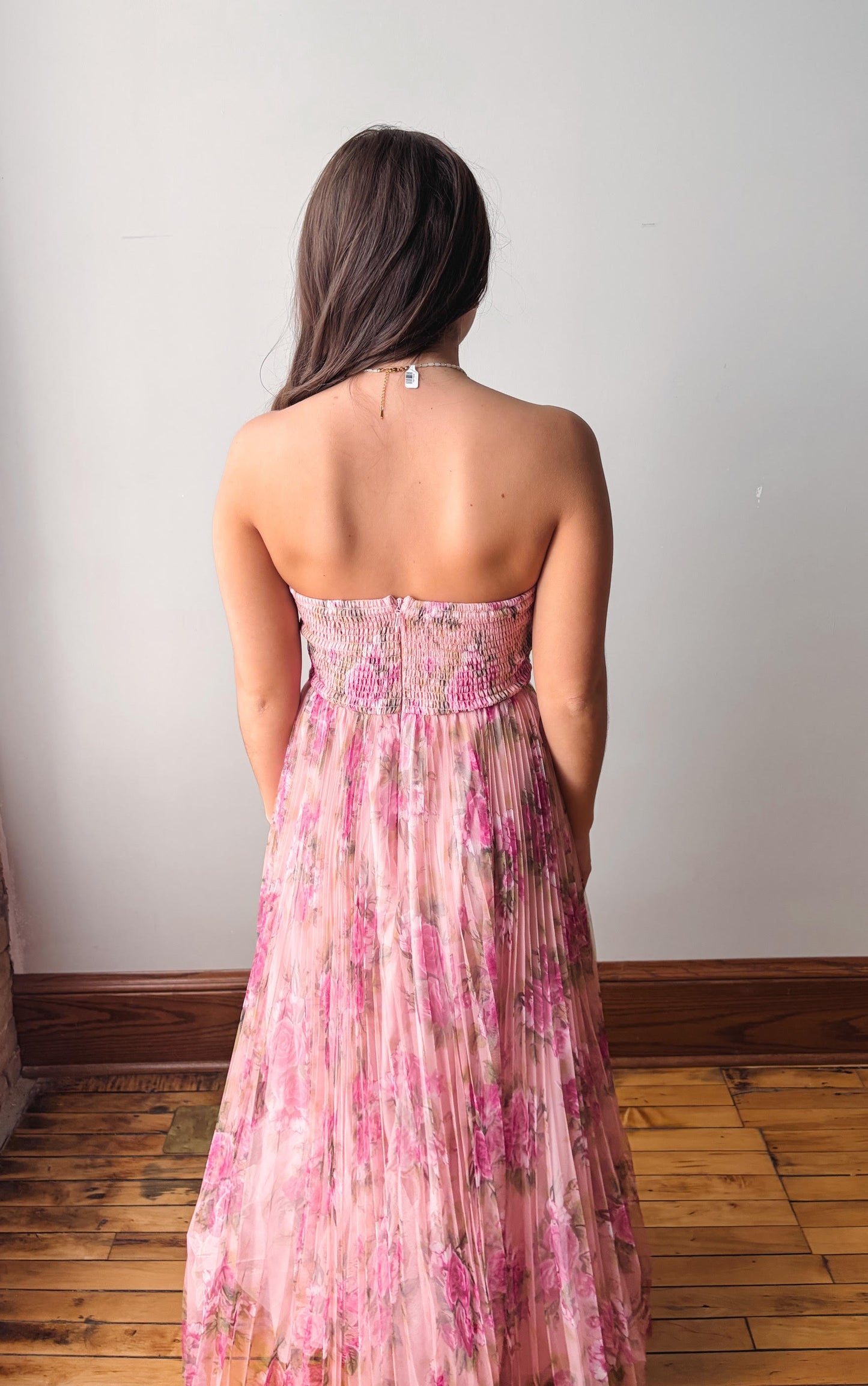Valencia Blush Pink Pleated Dress