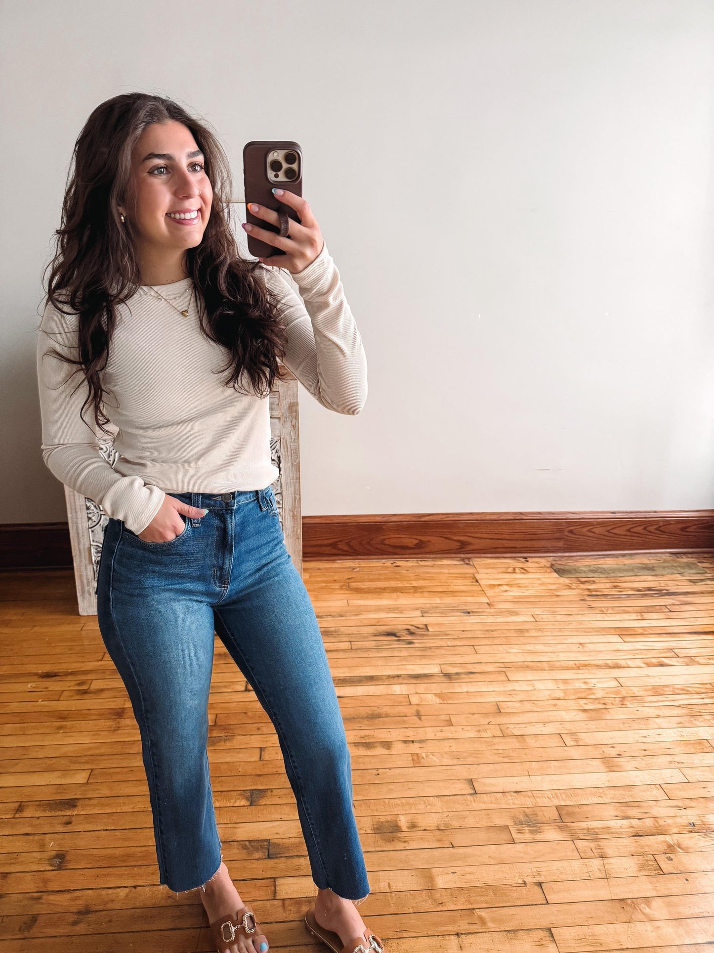 Gabby Oatmilk Ribbed Top