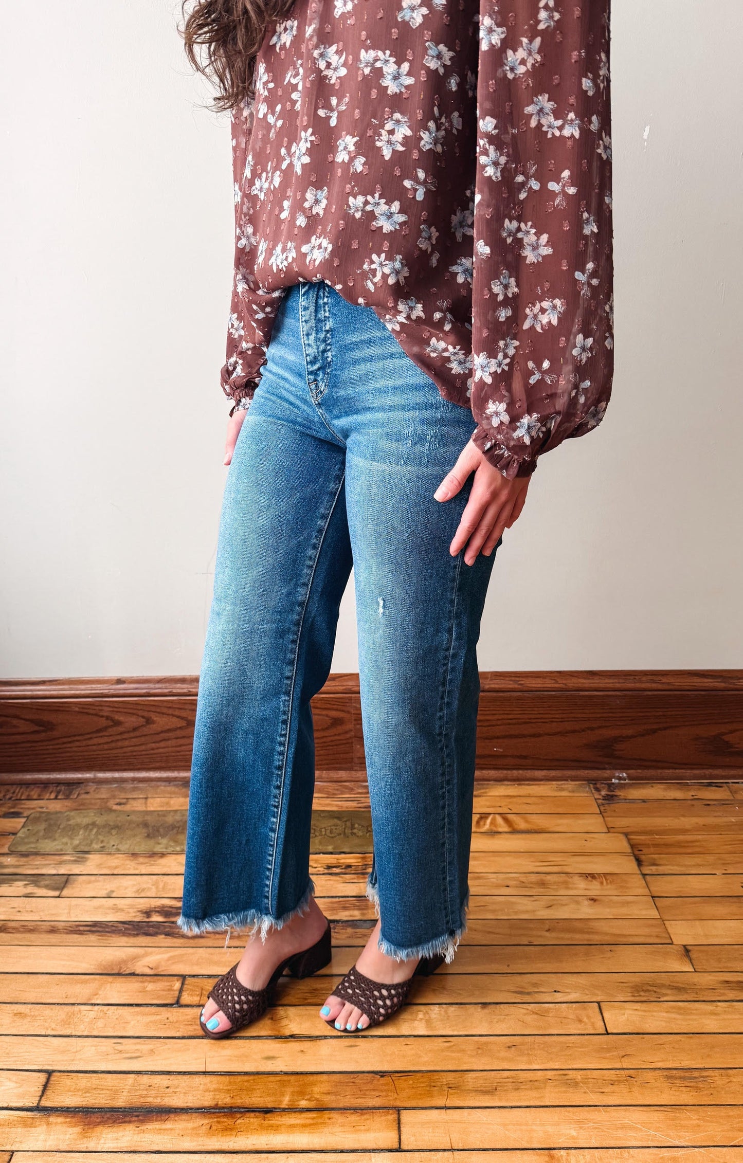 Tummy Control Dark Wash Straight Jeans