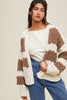 Amelia Cream + Chocolate Striped Cardigan
