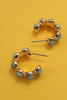 Oval Turquoise Hoop Earrings