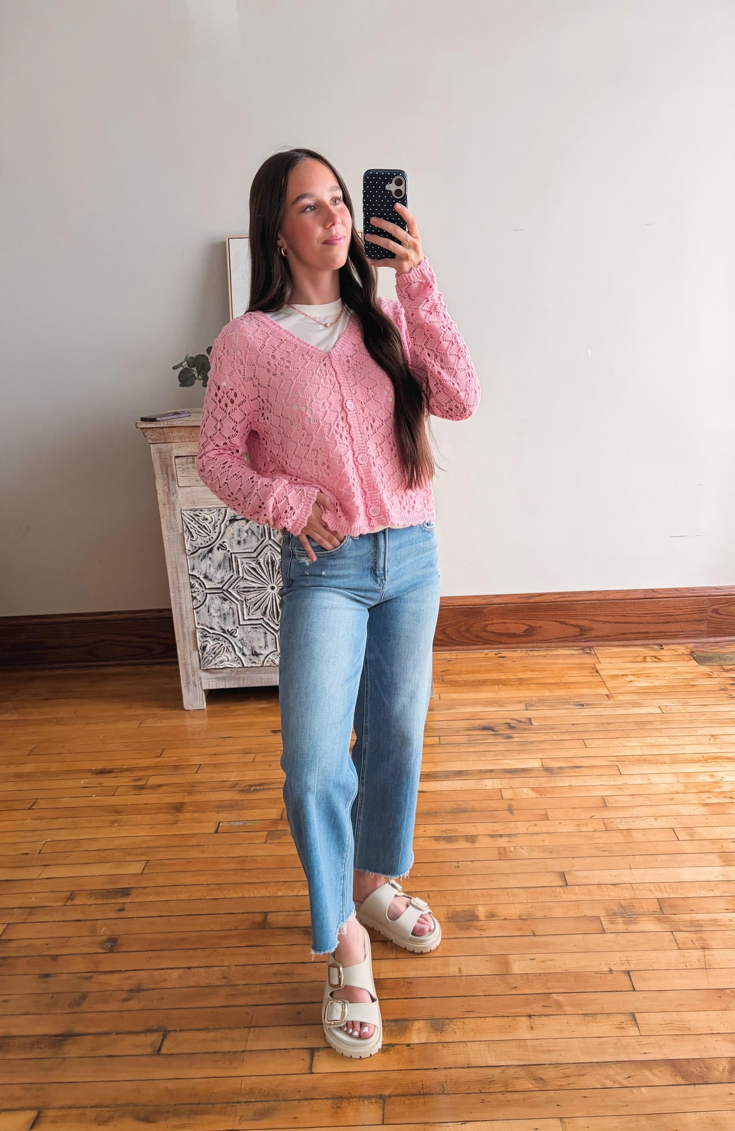 Sol Pink Crochet Top