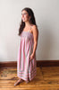 Pink + Green Striped Midi Dress