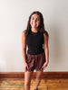 Espresso Satin Lace Shorts