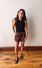 Espresso Satin Lace Shorts