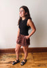 Espresso Satin Lace Shorts