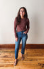 Gabby Espresso Ribbed Top