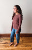 Gabby Espresso Ribbed Top