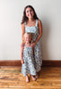Girls Blue Floral Poplin Dress