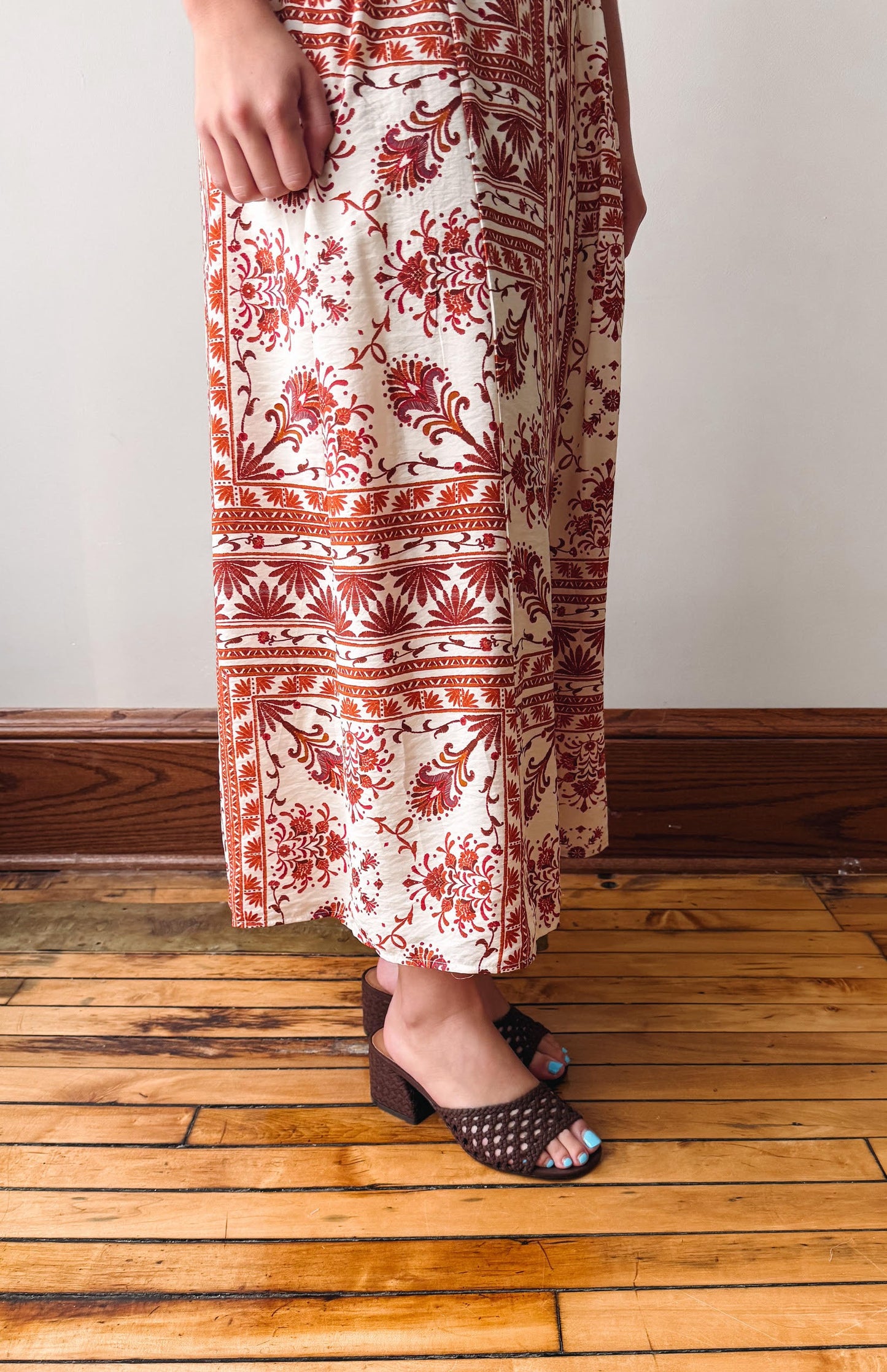 Sahar Brown Woven Heel