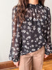 Lillian Floral Blouse - Black