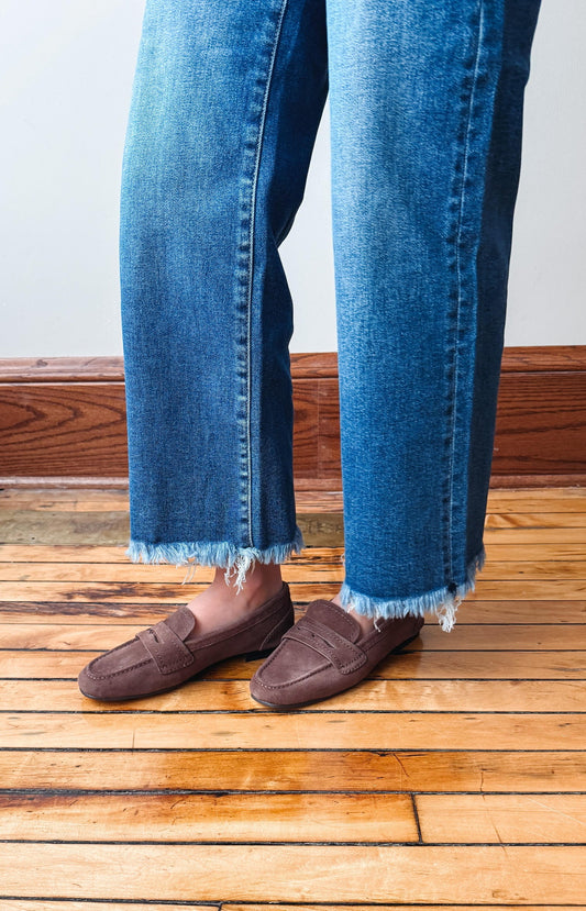 Bahar Chocolate Suede Loafer