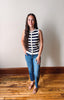 Stevie Navy Striped Sweater Top