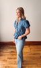 Isla Light Denim Peplum Blouse