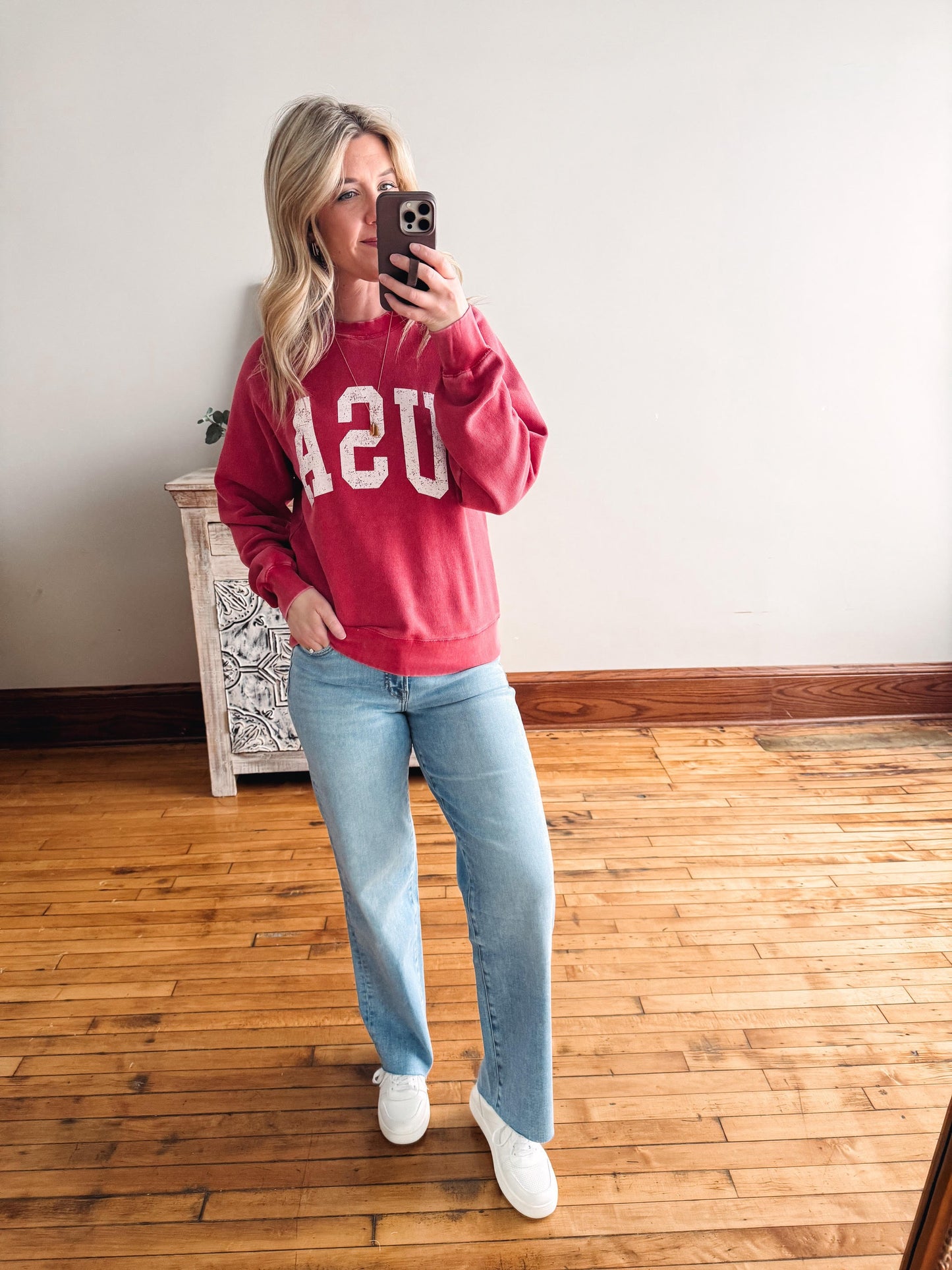 Jordan Red USA Long Sleeve