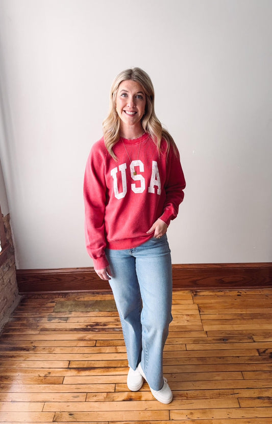 Jordan Red USA Long Sleeve