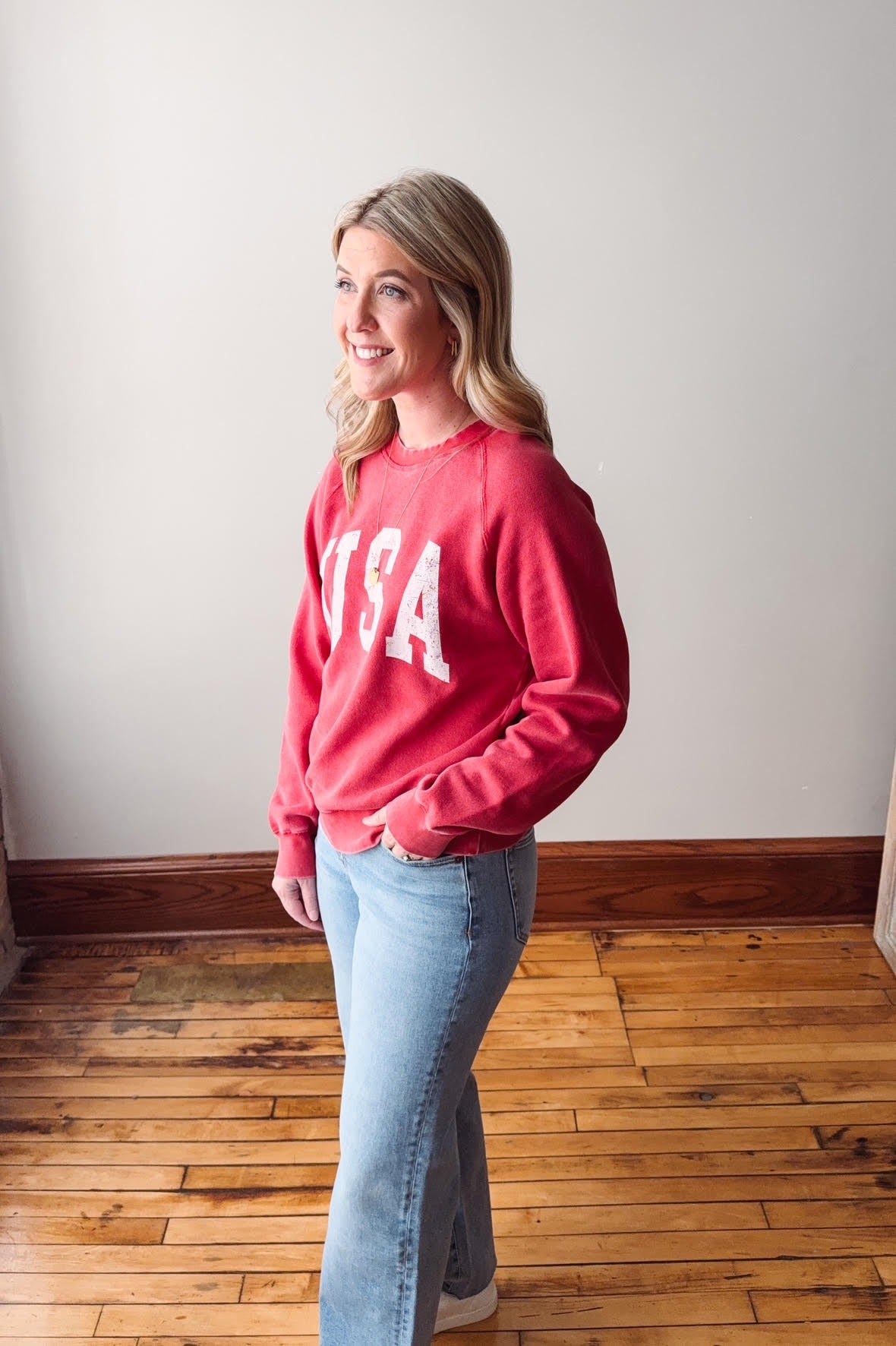 Jordan Red USA Long Sleeve