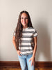 Natalie Ivory Navy Tee