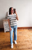 Natalie Ivory Navy Tee