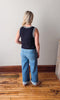 Whitley Navy + White Sweater Tank