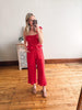 Ophelia Poppy Red Smocked Tank