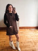 Lennon Espresso Suede Dress