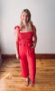 Ophelia Poppy Red Smocked Tank