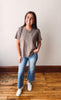 Reagan Mocha Cotton Tee