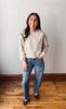 Naomi Ivory Embroidered Sweatshirt