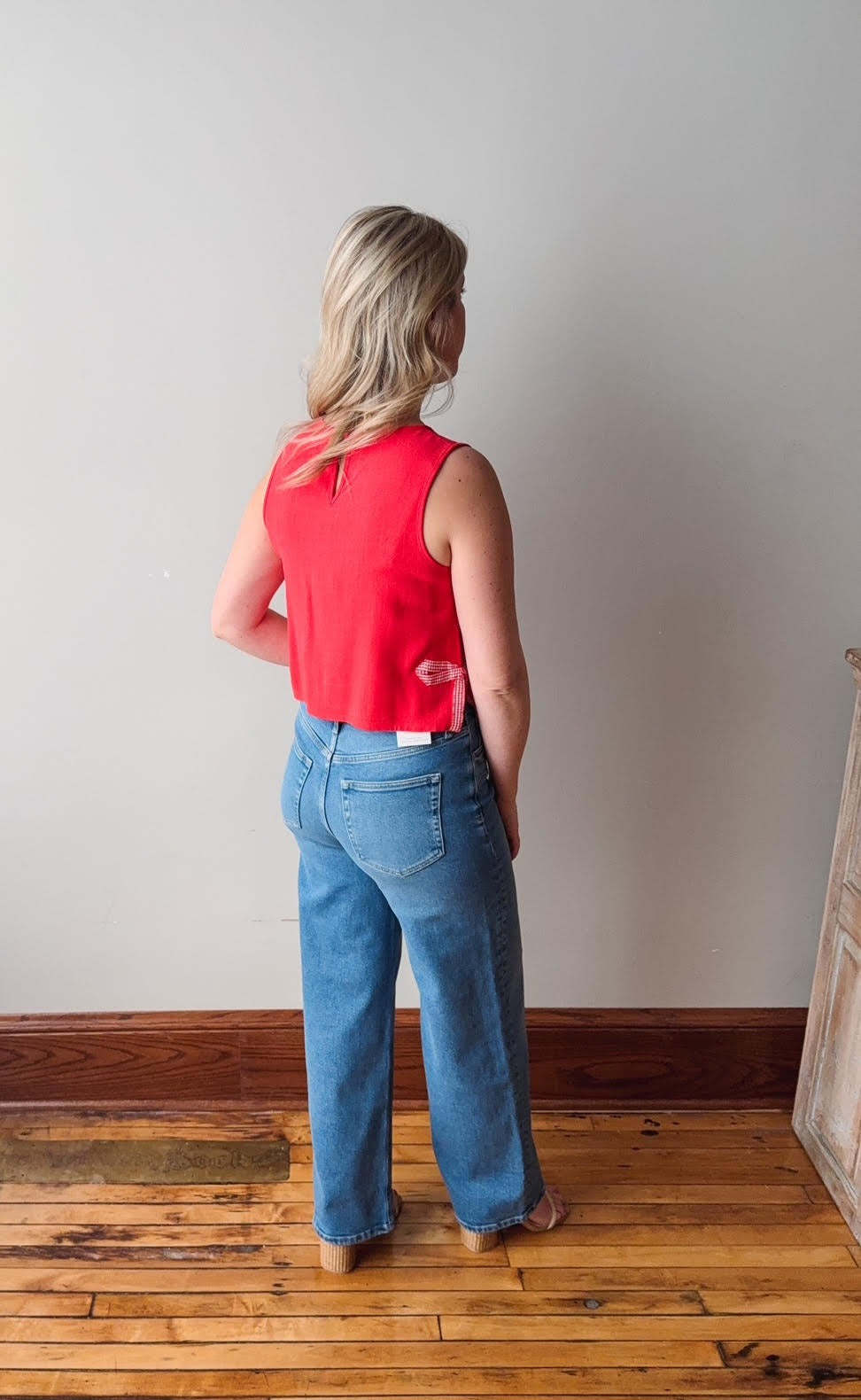 Renee Poppy Red Bow Tank