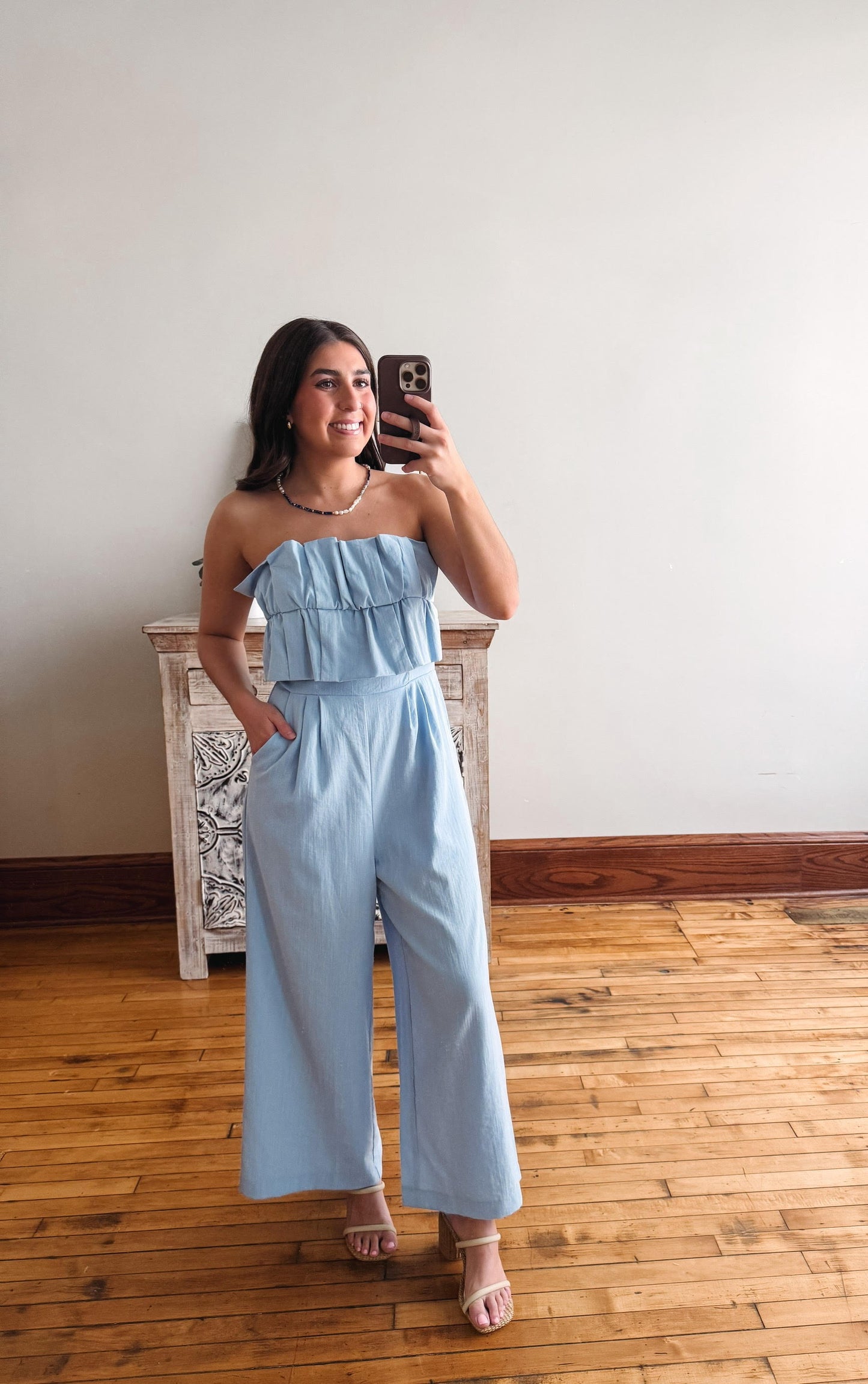 Cosette Blue Ruffle Jumpsuit