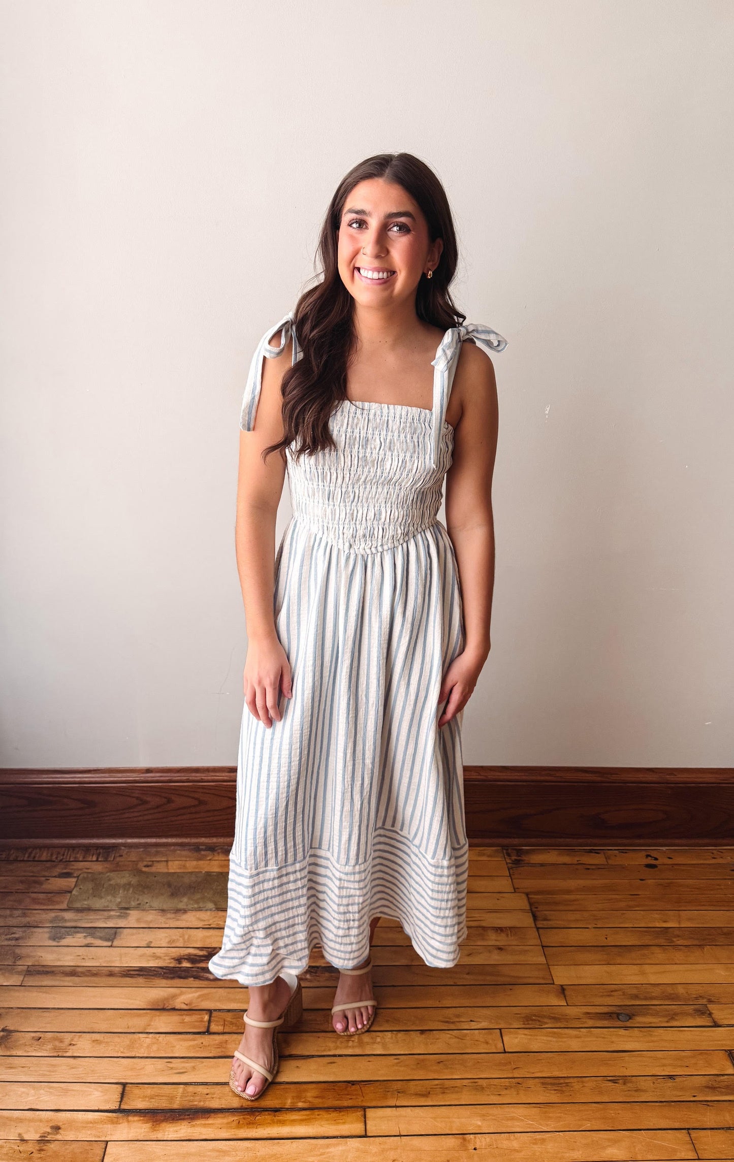 Astra Blue Stripe Dress