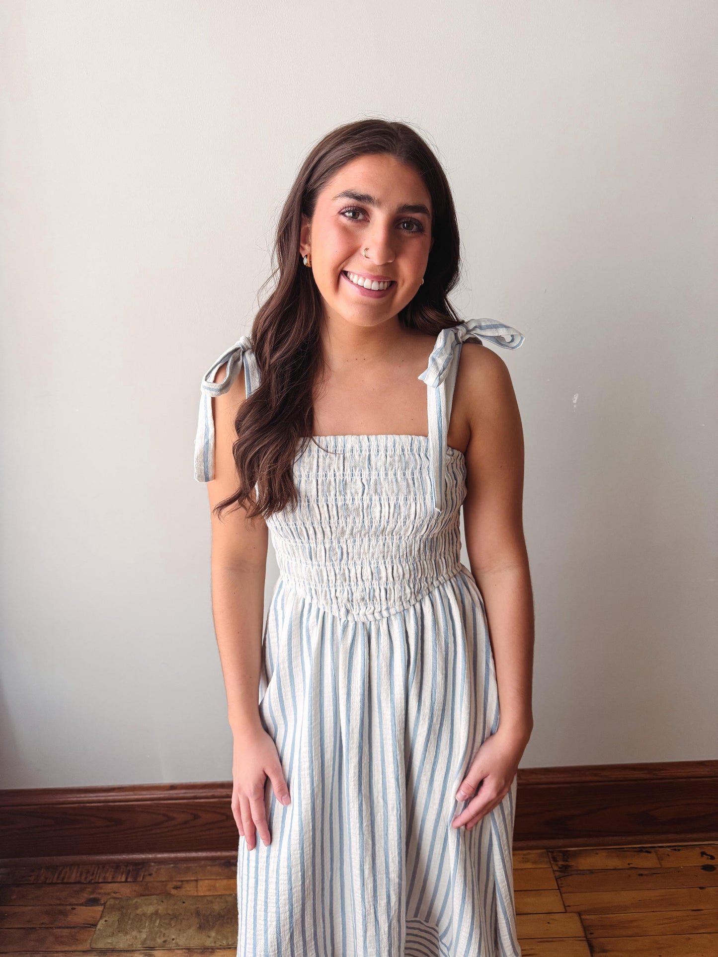 Astra Blue Stripe Dress