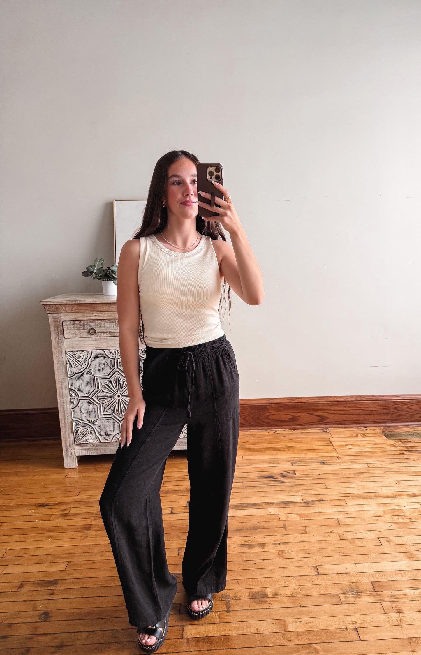 Aspen Cream Ribbed Tank