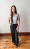 Aspen Melange Grey Ribbed Tank