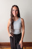 Aspen Melange Grey Ribbed Tank