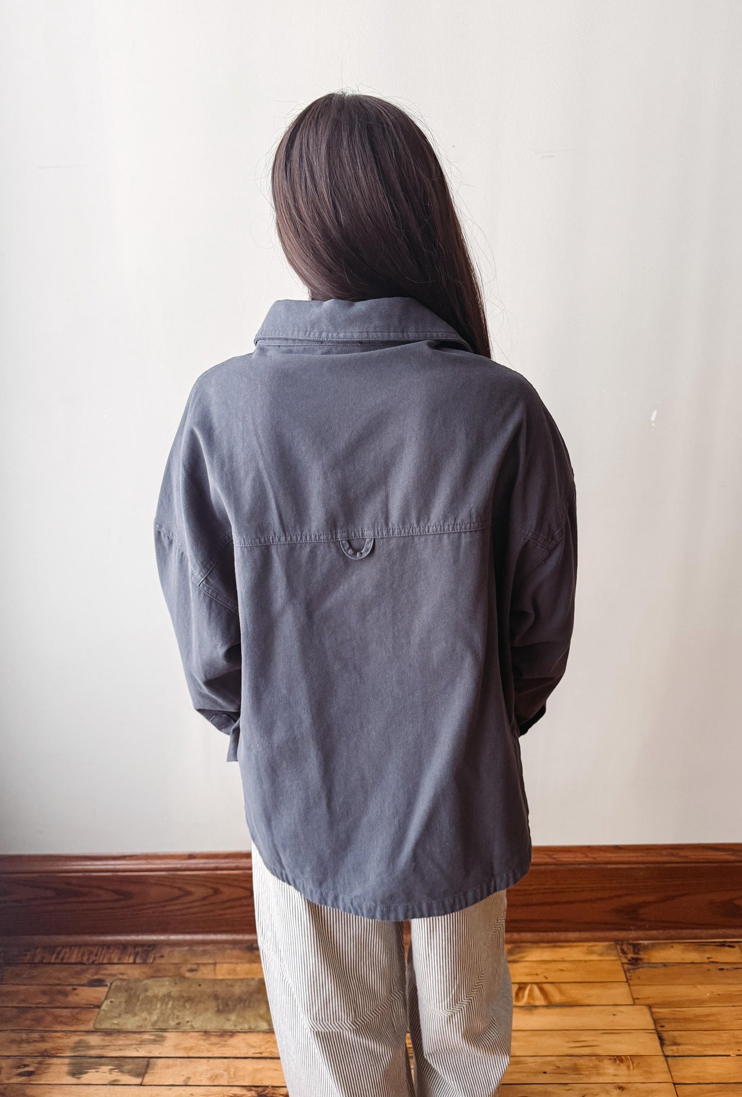 Winnie Slate Gray Button Up Shirt